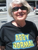 Protester at American Psychiatric Association Annual Meeting 2009.