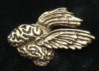 Flying Brain Jewelry - Antique Brass