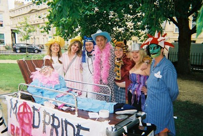 Photo of UK Bed Push Showing Mad Pride