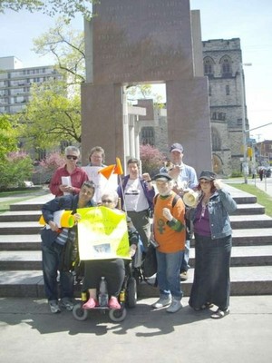 Photo of protest in Ottawa, Canada on 11 May 2008 of electroshock