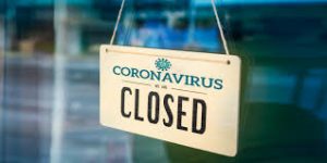 coronavirus closure sign